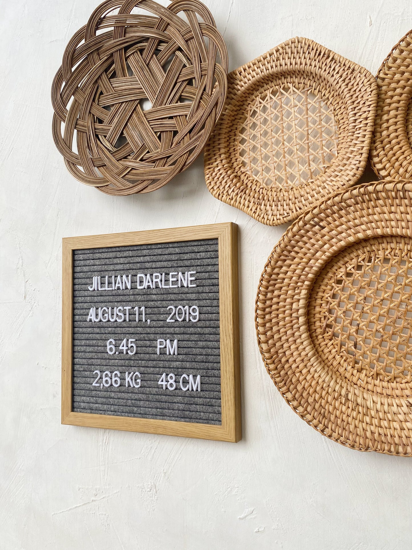 Boho Nursery Wall Basket Set