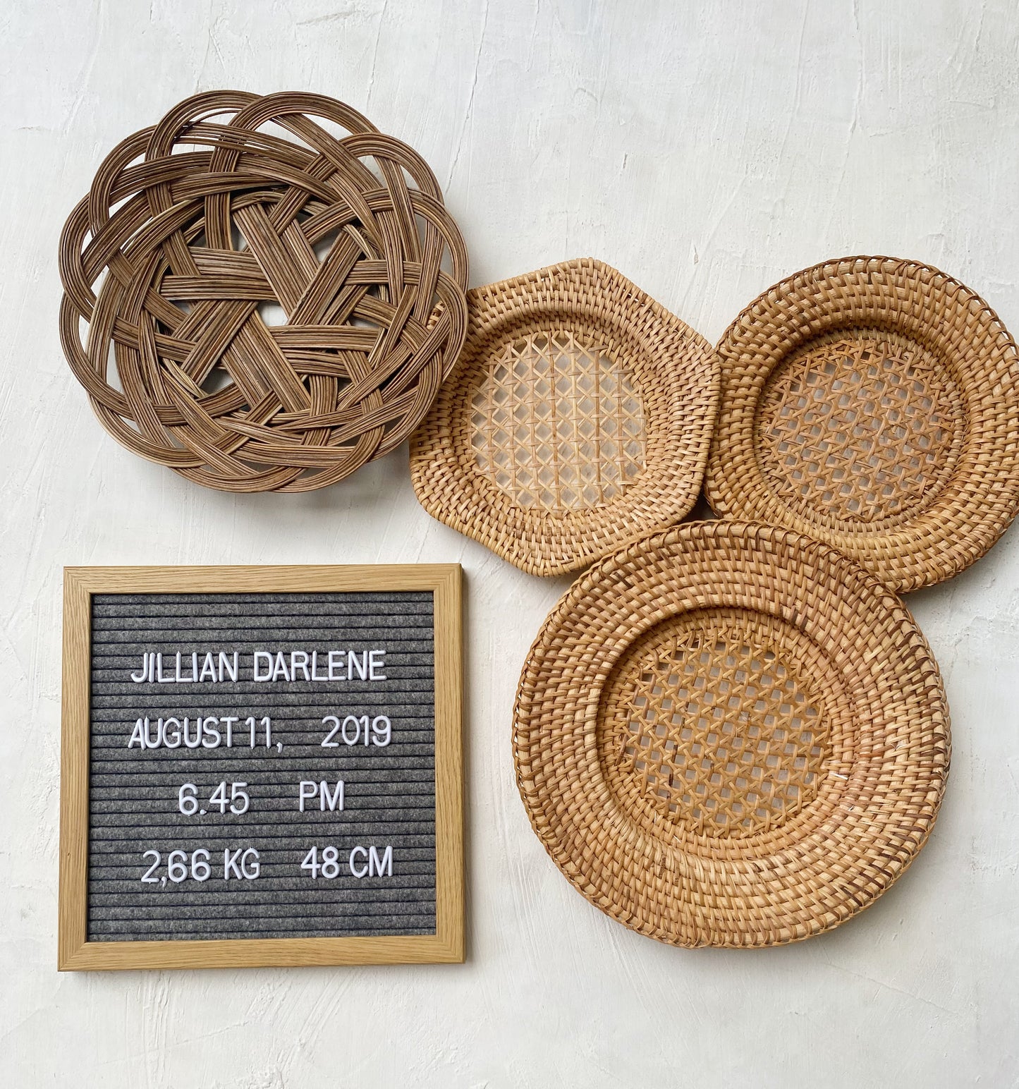 Boho Nursery Wall Basket Set