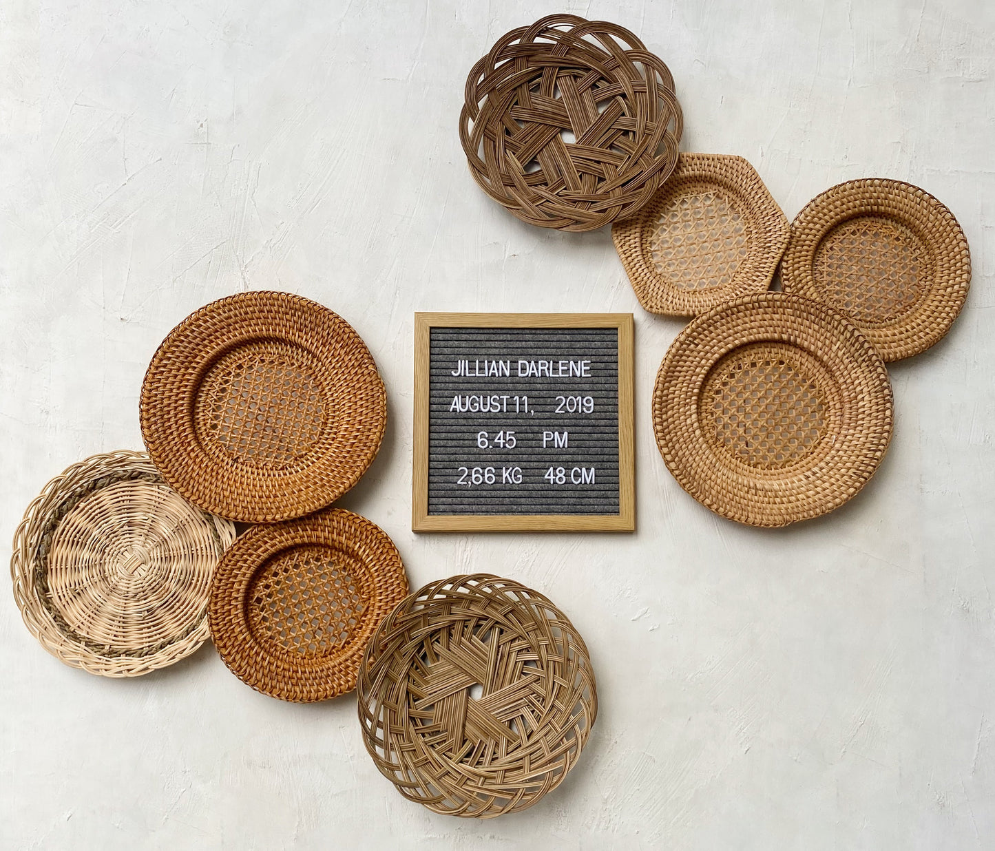 Boho Nursery Wall Basket Set