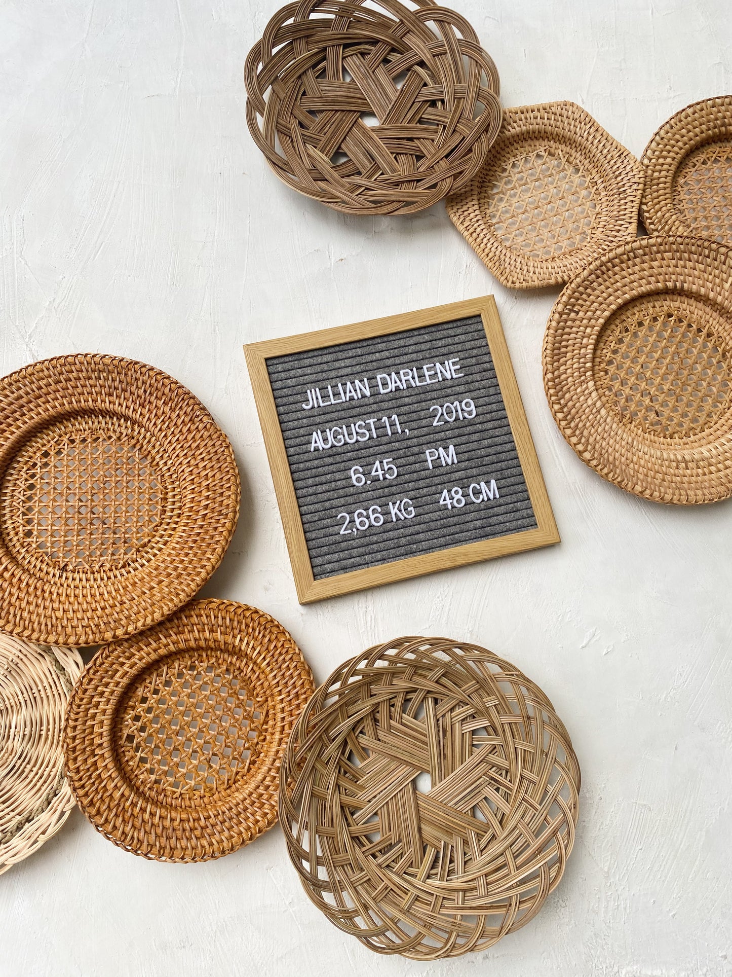 Boho Nursery Wall Basket Set