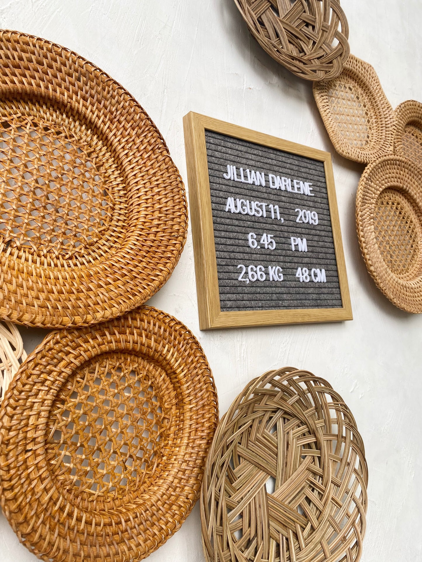 Boho Nursery Wall Basket Set