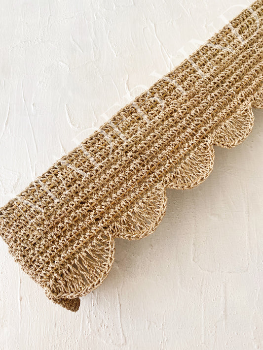 Raffia Scallop Window Pelmet