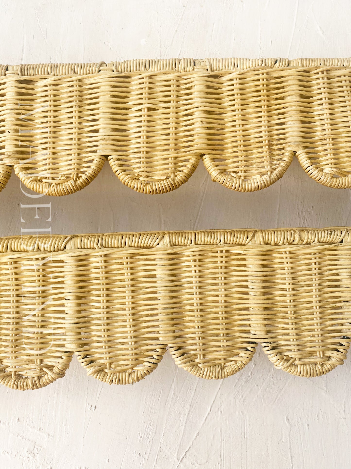 Rattan Scallop Window Pelmet