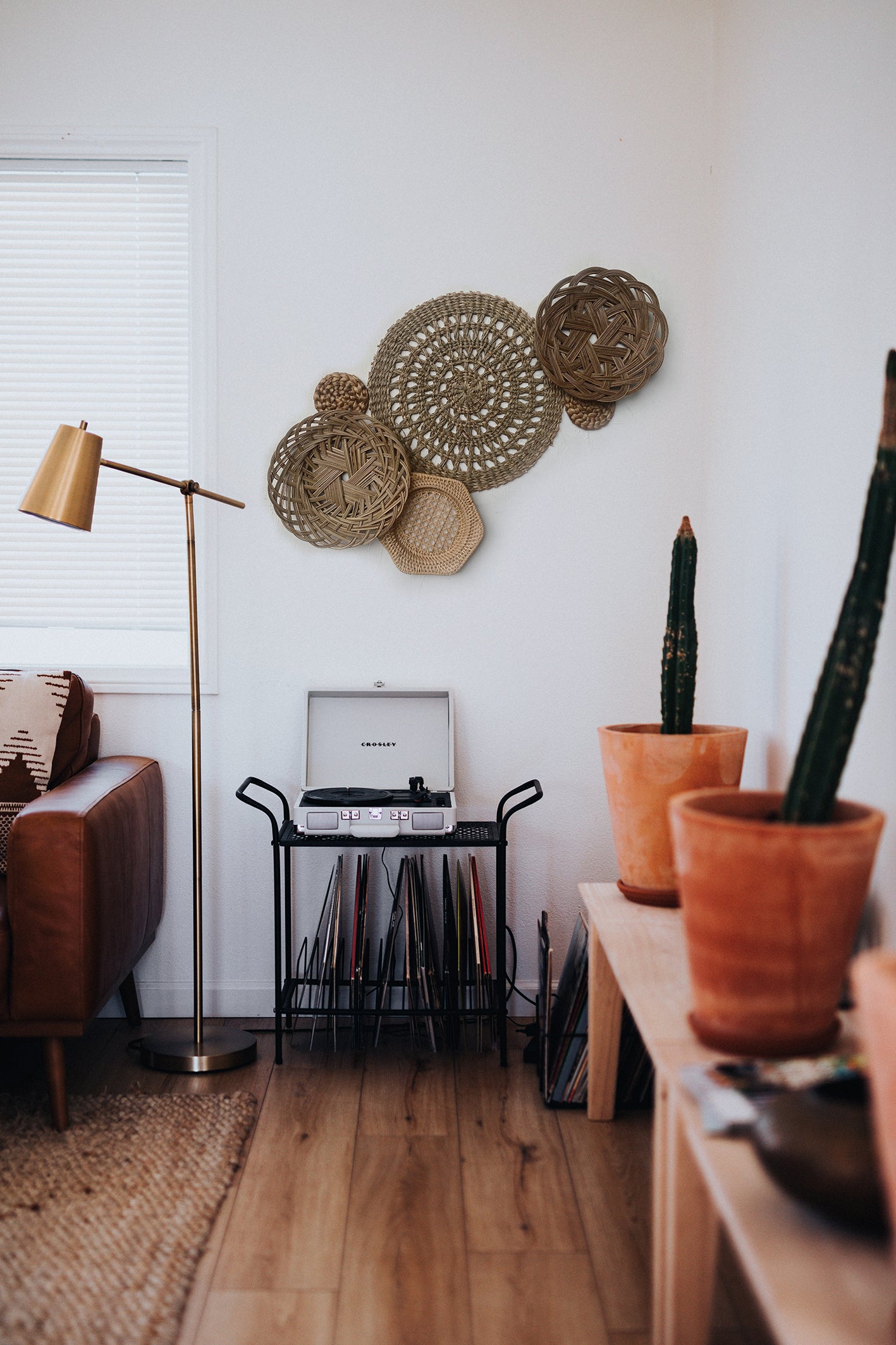 Natural Boho Wall Basket Set