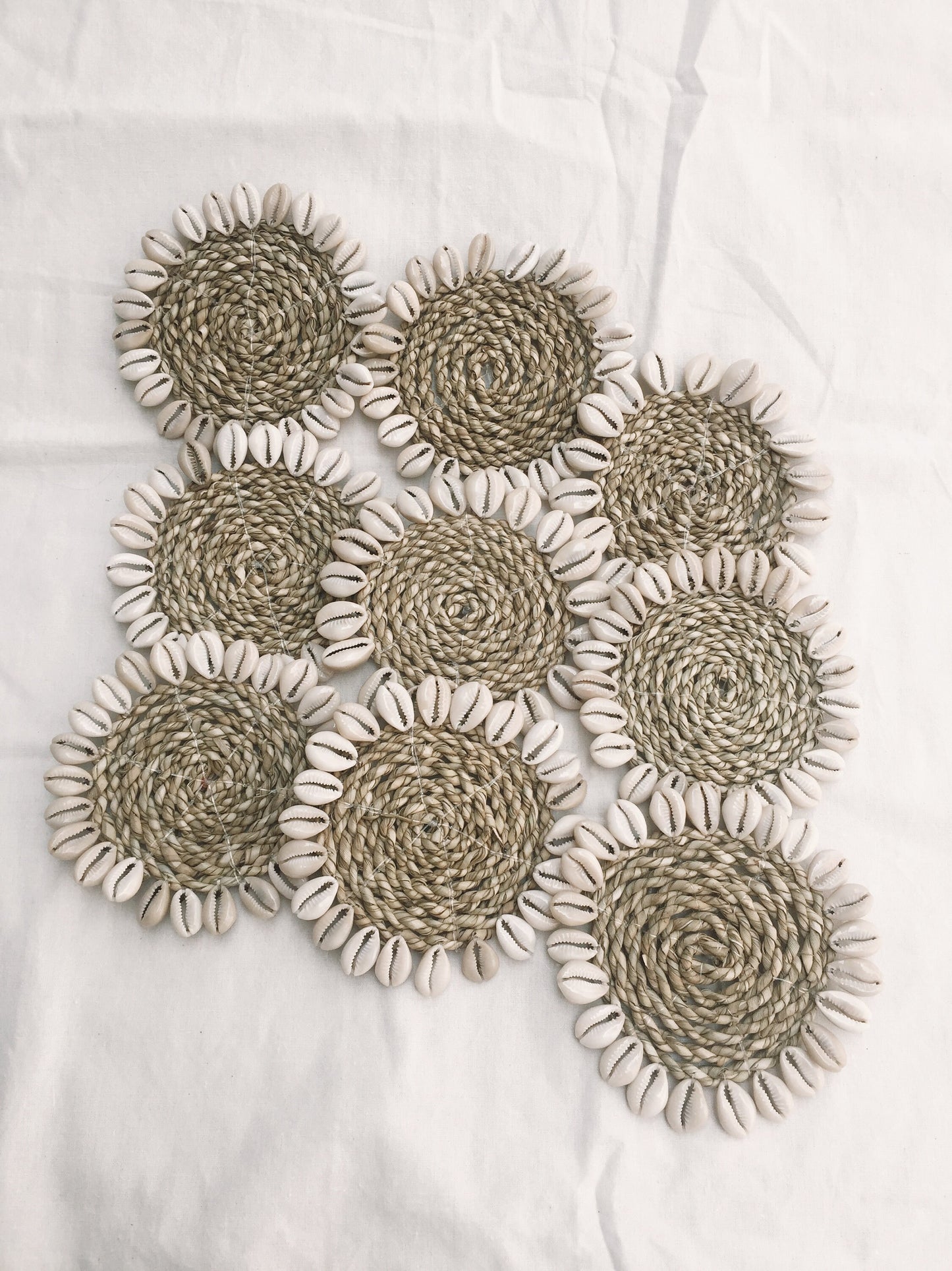 Set of Natural Shell Coaster