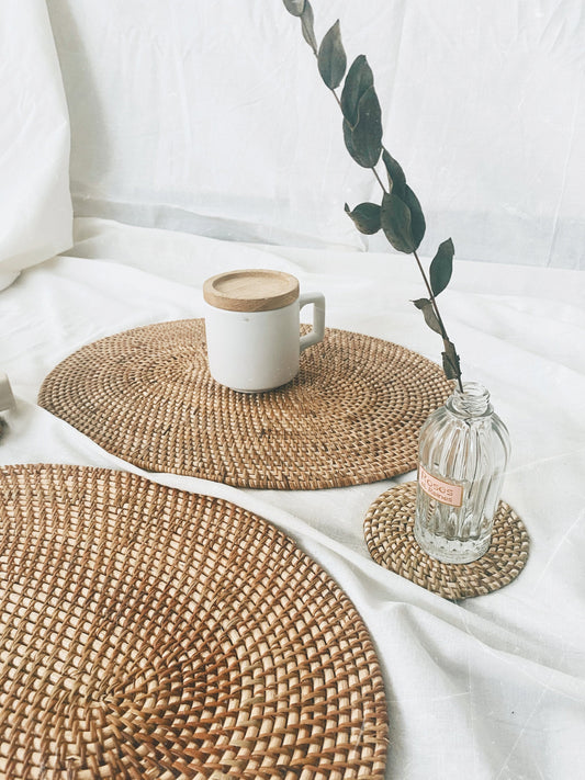 Natural Oval Rattan Placemats