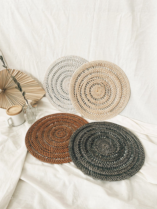 Swirl Rattan Placemats & Wall Decor