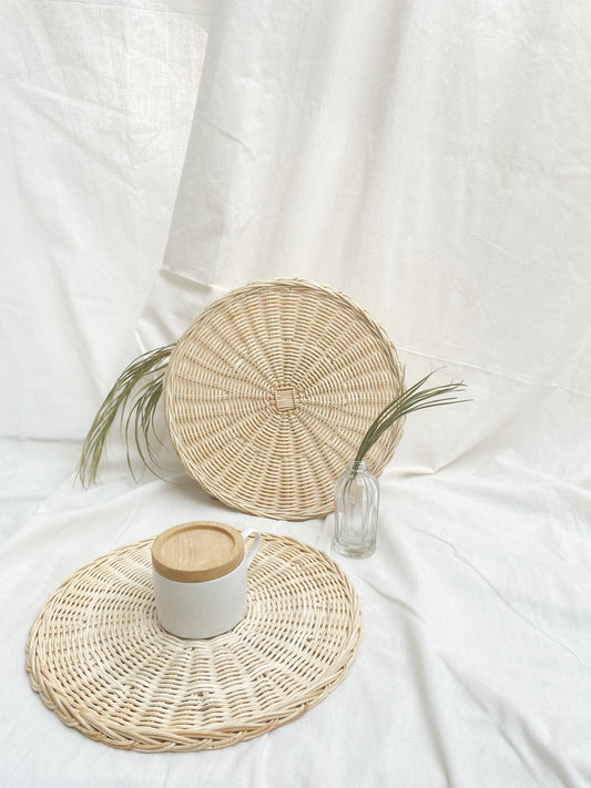 Irian Round Rattan Placemats