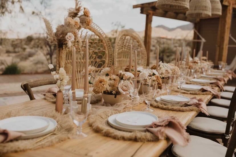 Set of 4,6,8,10,12 Natural Raffia Fringe Placemats