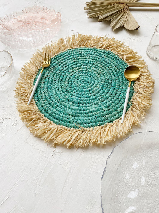 Turquoise Natural Placemats