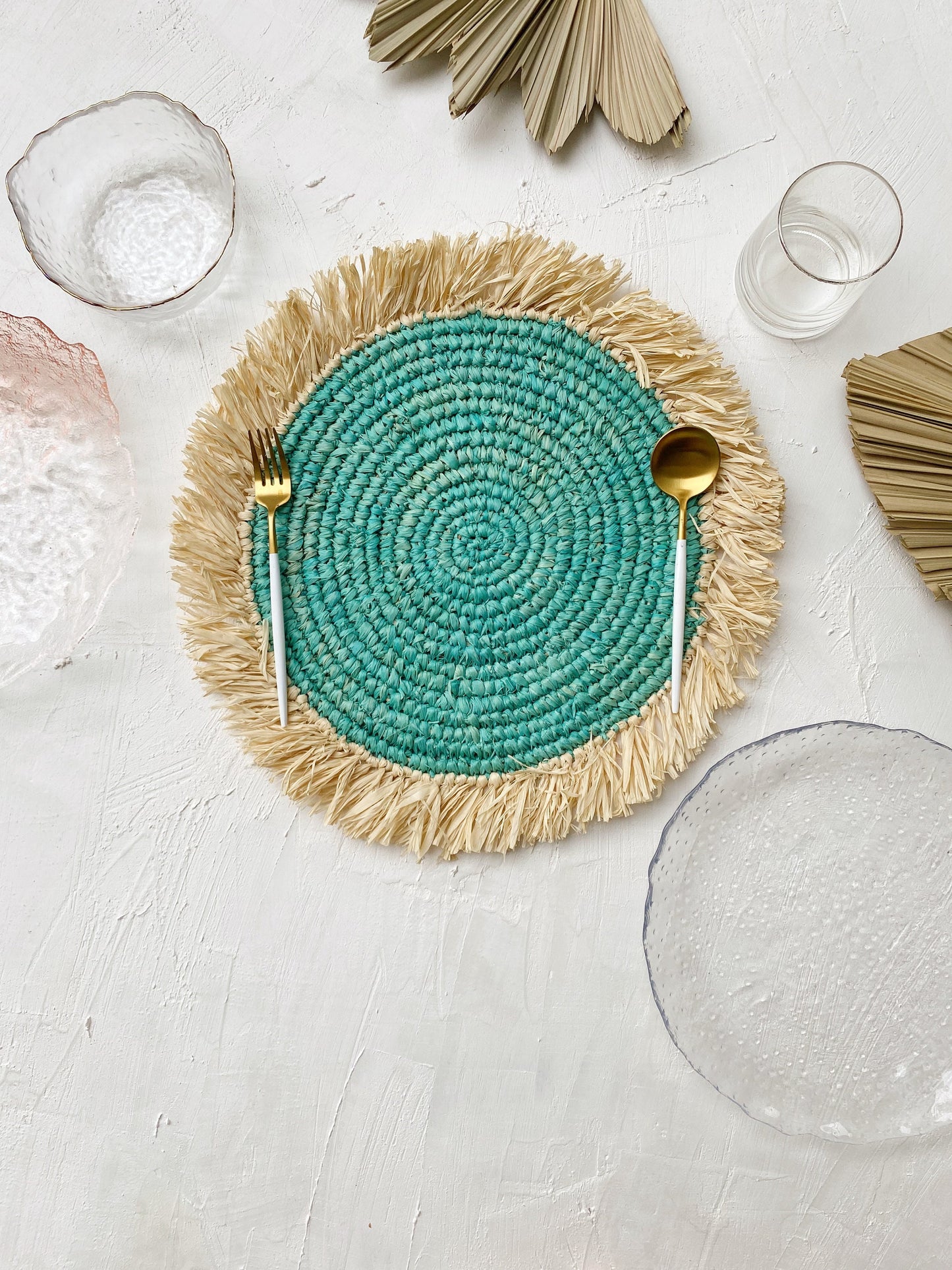 Turquoise Natural Placemats