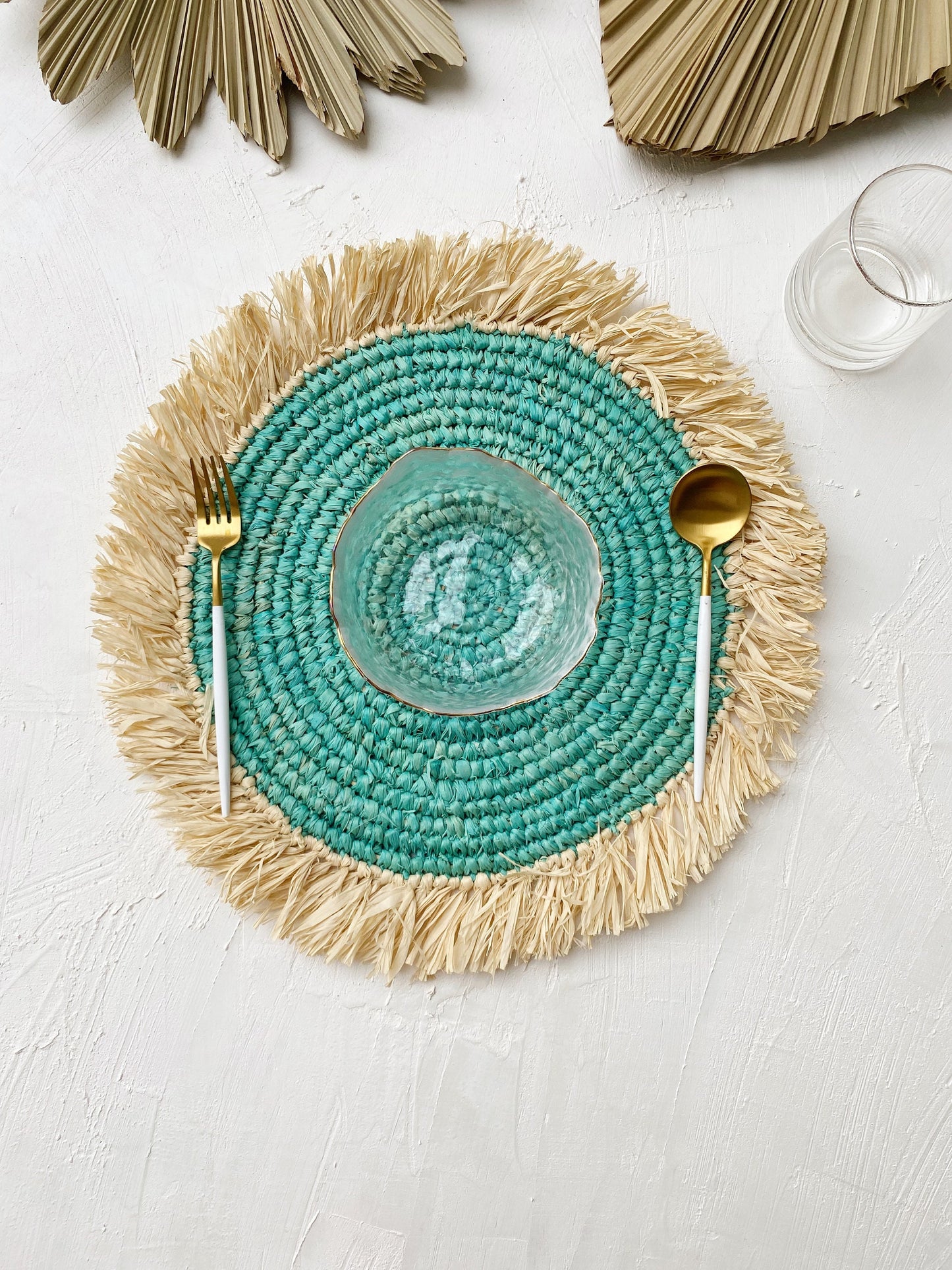 Turquoise Natural Placemats