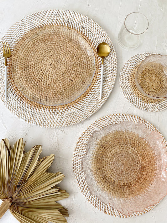 Lombok Round Rattan Placemats