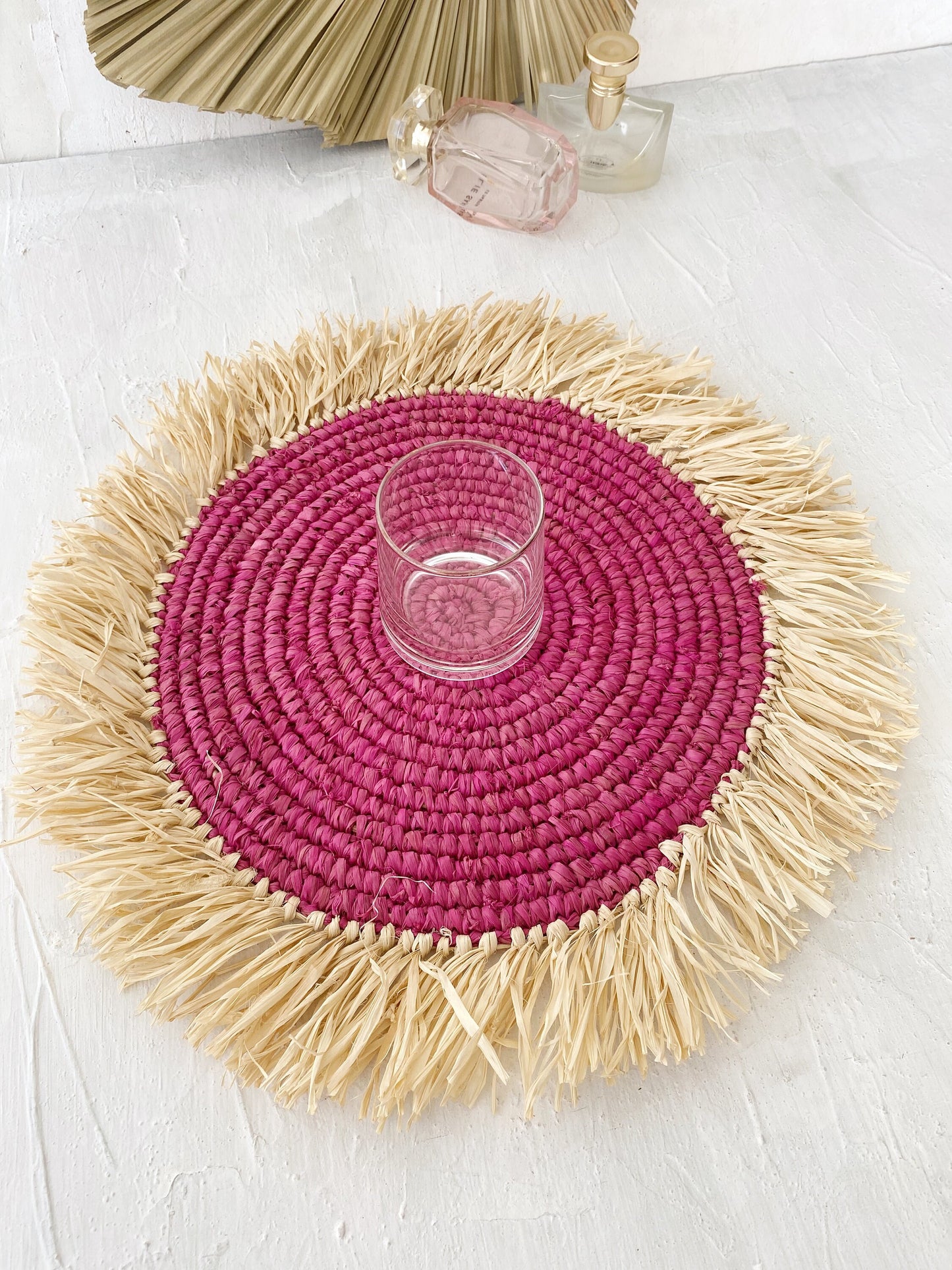 Fuchsia Fringe Placemats