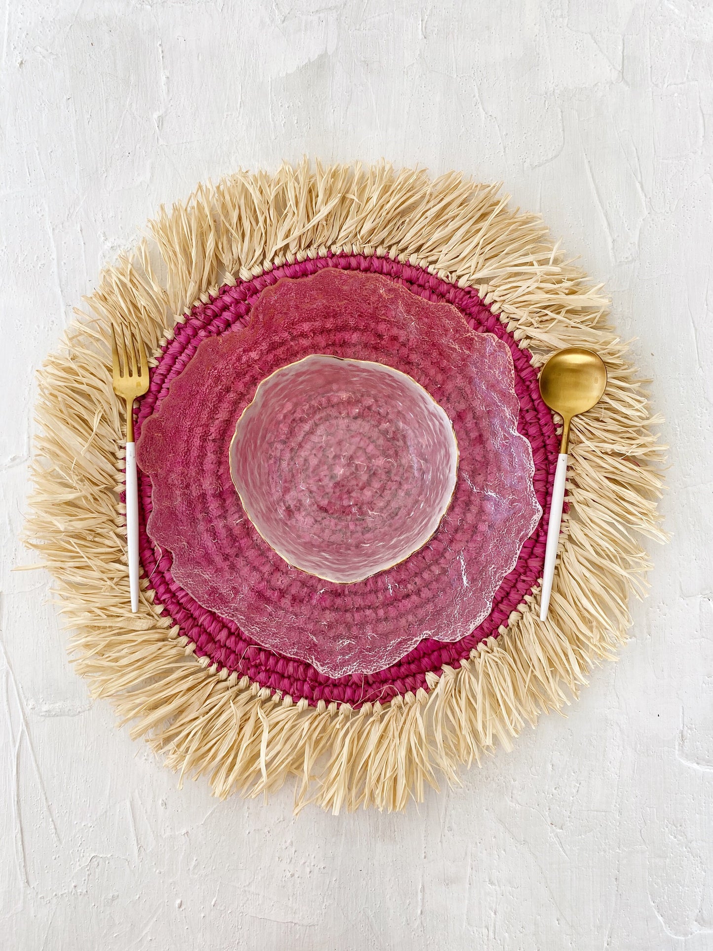 Fuchsia Fringe Placemats