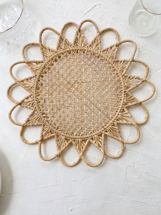 Rani Flower Rattan Placemats