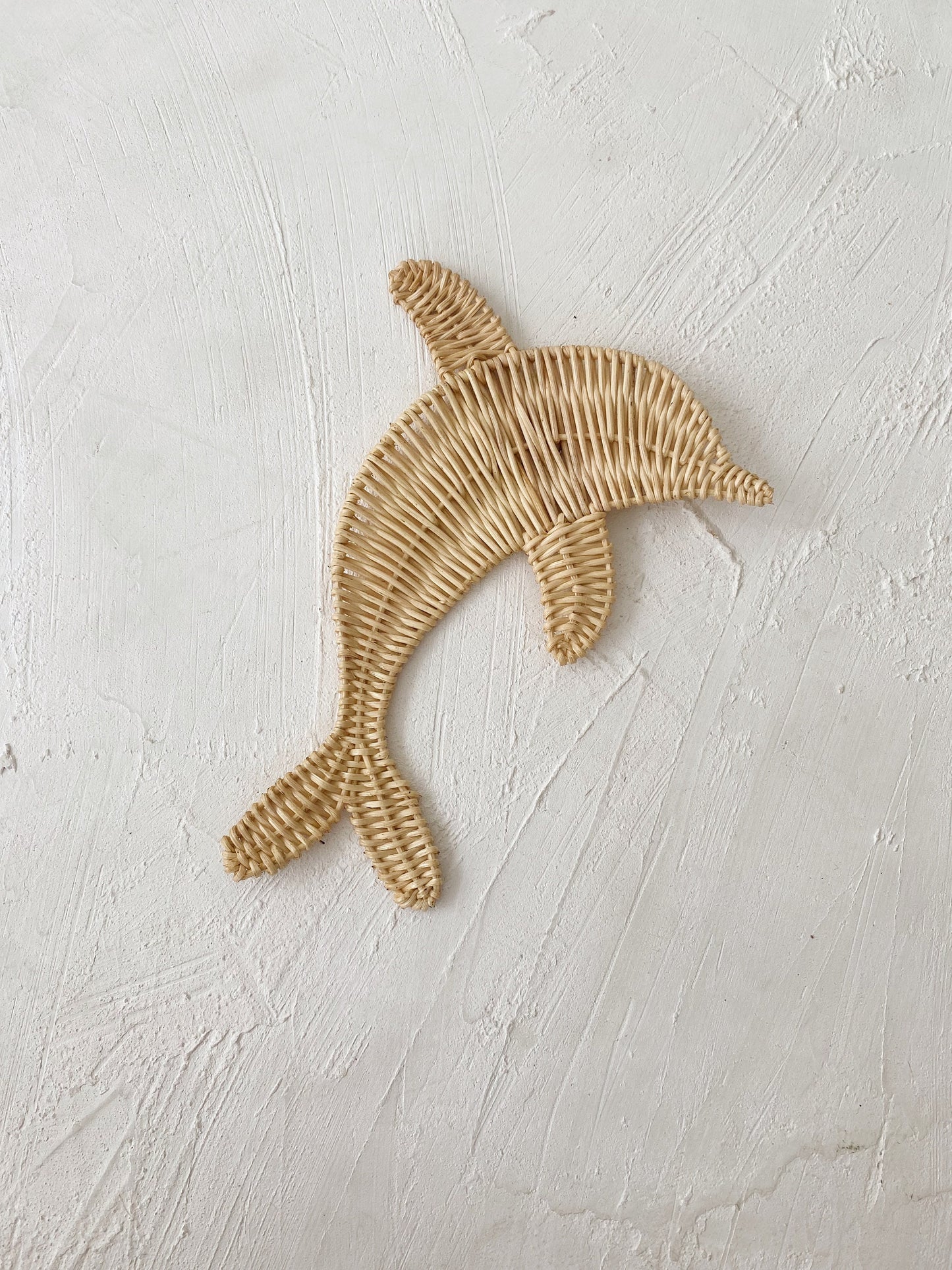 Set of 2 Dolphins Rattan